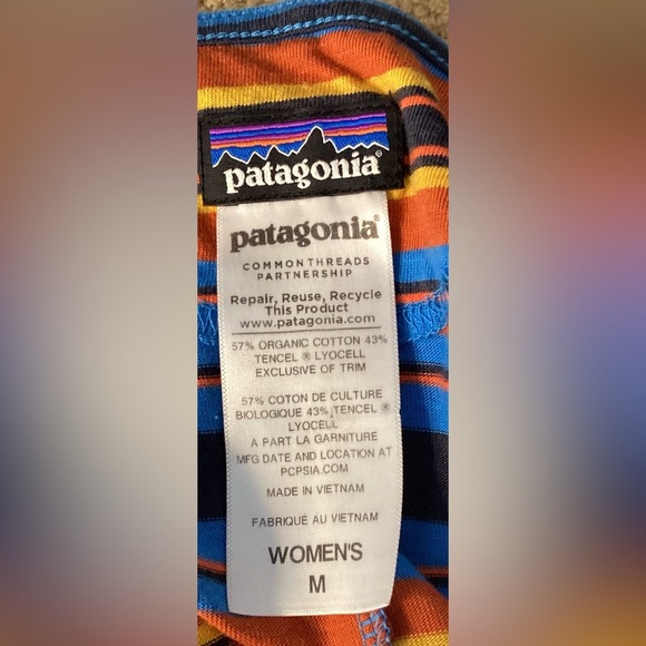 Patagonia medium striped cotton/tercel blend dress. Med. - Picture 8 of 8